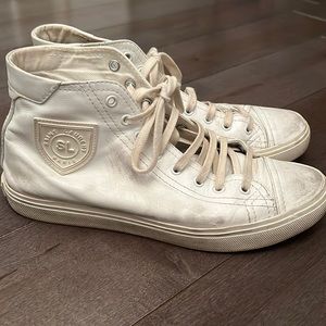 Saint Laurent distressed high top sneakers